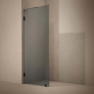 Duschvägg Lynx Sotat Glas 90 Cm Svart