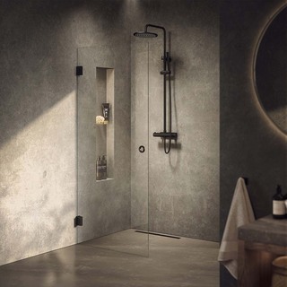 Duschdörr Lynx Klarglas 100 Cm Svart