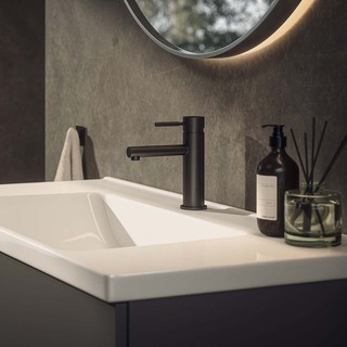 Tvättställsblandare Asio Låg Matt Svart