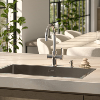 Köksblandare Ciconia Med Diskmaskinsavstängning Blank Rostfri