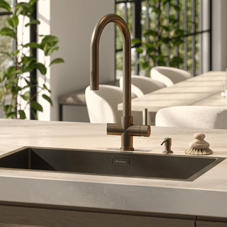 Köksblandare Ciconia Xl Utdragbar Pip & Diskmaskinsavstängning Borstad Brons