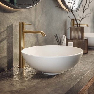 Tvättställsblandare Corax Hög Borstad Mässing