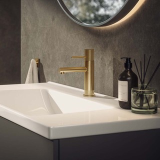 Tvättställsblandare Zenit Låg Borstad Mässing