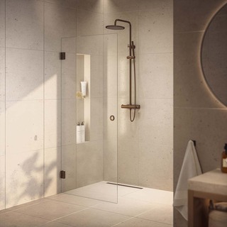 Duschdörr Lynx Klarglas 100 Cm Borstad Brons