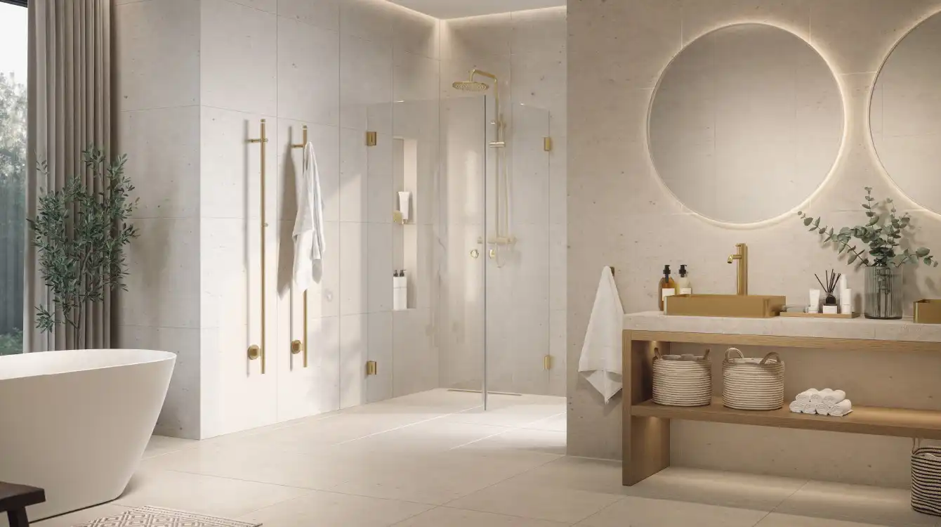 Badrum i mässing Westerbergs Nexus