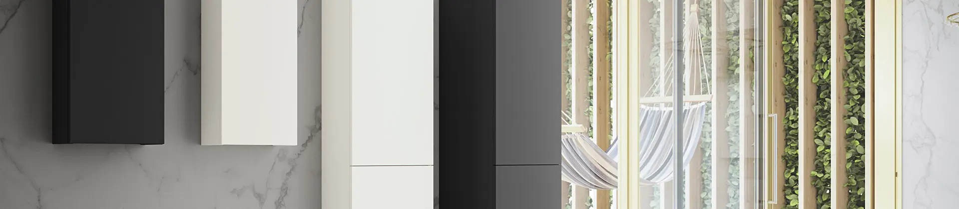 högskåp & väggskåp till badrum