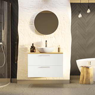 Kommod Jord Vit Matt 80 Cm