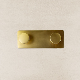 Handdukskrok 2-Krok Borstad Mässing