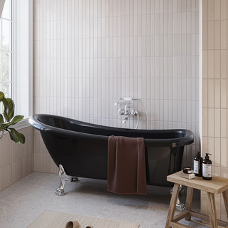 Tassbadkar Sofia 153 Cm Svart Med Kromade Tassar