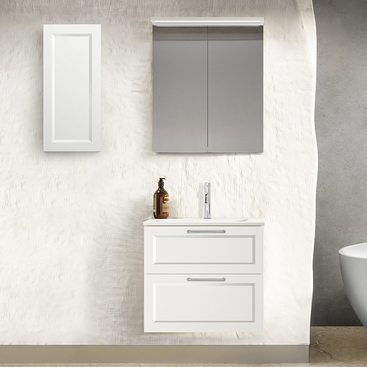 badrumsmöbel nejd 600 vit med spegelskåp