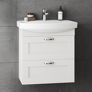 Kommod Lycka Lådor Vit Ram 60 Cm