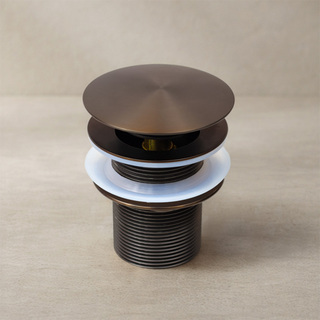 Bottenventil Pop Up Utan Bräddavlopp Borstad Brons