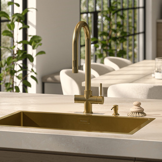 Köksblandare Zenit Xl Med Utdragbar Pip & Diskmaskinsavstängning Borstad Mässing