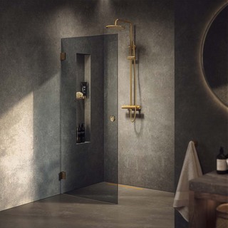 Duschdörr Lynx Sotat Glas 100 Cm Mässing