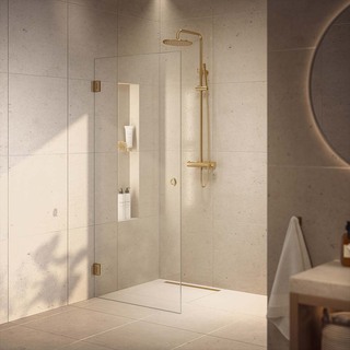 Duschdörr Lynx Klarglas 100 Cm Mässing