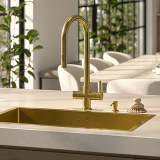 Köksblandare Ciconia Xl Med Utdragbar Pip & Diskmaskinsavstängning Borstad Mässing