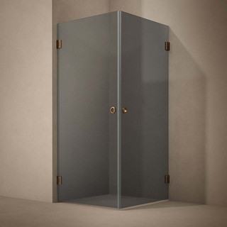 Duschhörn Lynx Sotat Glas 90X100 Cm Borstad Brons