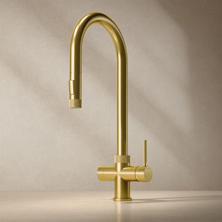 Köksblandare Zenit Xl Med Utdragbar Pip & Diskmaskinsavstängning Borstad Mässing