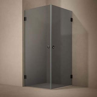 Duschhörn Lynx Sotat Glas 90X90 Cm Svart