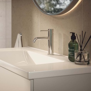 Tvättställsblandare Corax Låg Blank Rostfri