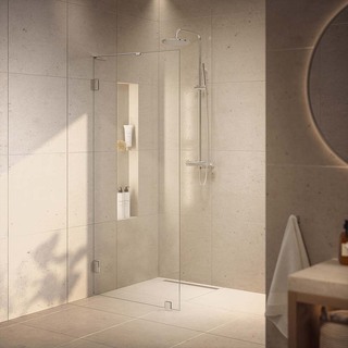 Duschvägg Lynx Klarglas 100 Cm Krom