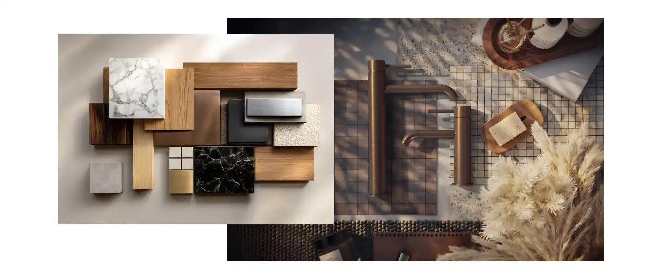 Moodboard Westerbergs badrum i brons