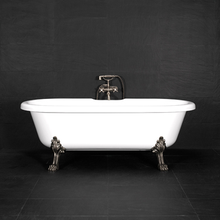 Tassbadkar Elisabeth 175 Cm Vitt Med Kromade Tassar