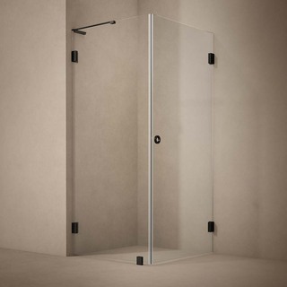 Duschhörn Combi Lynx Klarglas 80X90 Cm Svart