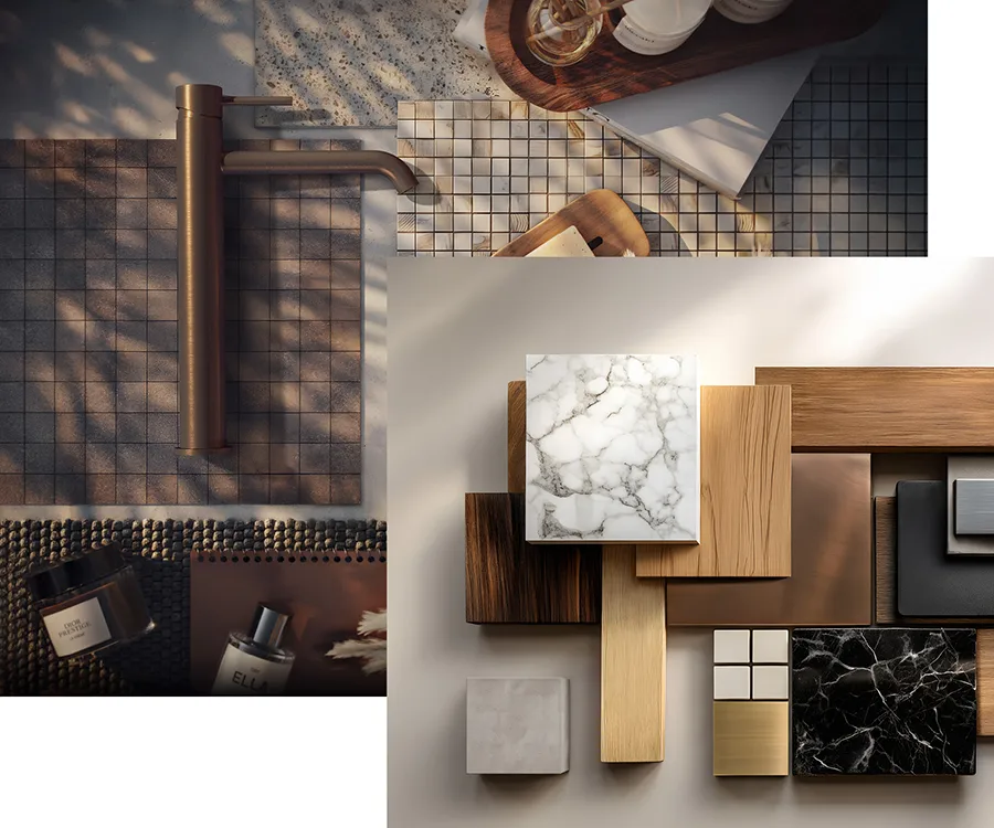 Blandare Corax borstad brons