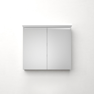 Spegelskåp Med Belysning Samla Vit 80 Cm