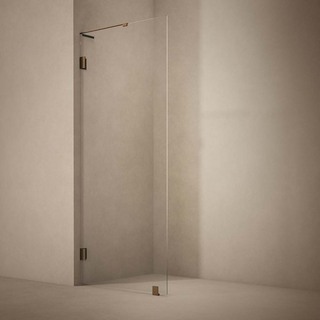 Duschvägg Lynx Klarglas 100 Cm Borstad Brons