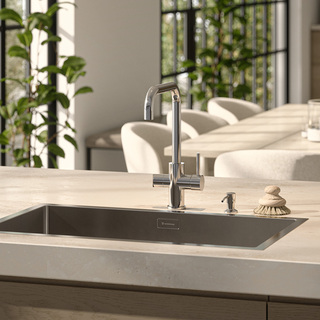 Köksblandare Strix Med Diskmaskinsavstängning Blank Rostfri