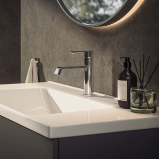 Tvättställsblandare Loxia Låg Blank Rostfri