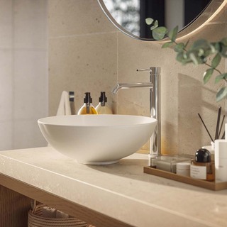 Tvättställsblandare Corax Hög Blank Rostfri