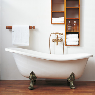 Tassbadkar Victoria 157 Cm Vitt Med Antika Tassar