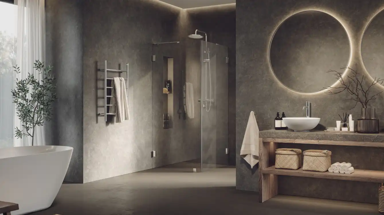 Badrum med kromade detaljer Westerbergs Nexus