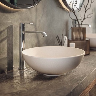 Tvättställsblandare Loxia Hög Blank Rostfri