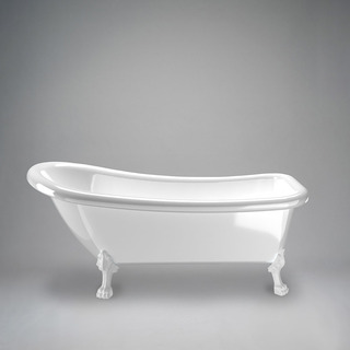 Tassbadkar Sofia 153 Cm Vit Med Vita Tassar