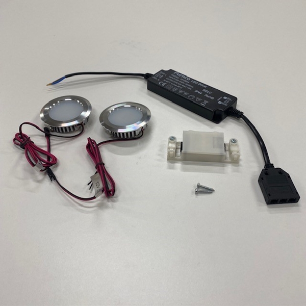 LED-SPOT 55MM KROM KOMPL. MED TRANSFORMATOR