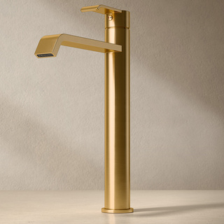 Tvättställsblandare Loxia Hög Borstad Mässing