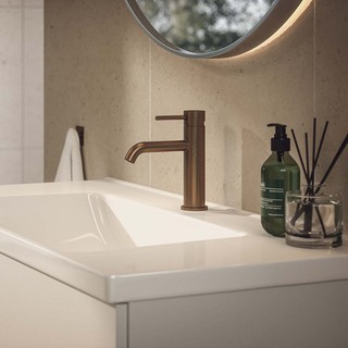 Tvättställsblandare Corax Låg Borstad Brons