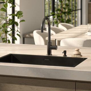 Köksblandare Ciconia Utan Diskmaskinsavstängning Borstad Svartkrom