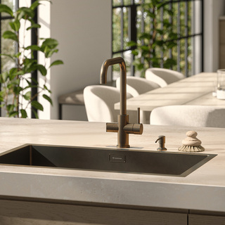 Köksblandare Strix Med Diskmaskinsavstängning Borstad Brons