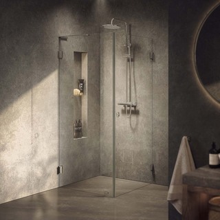 Duschhörn Combi Lynx Klarglas 80X90 Cm Krom