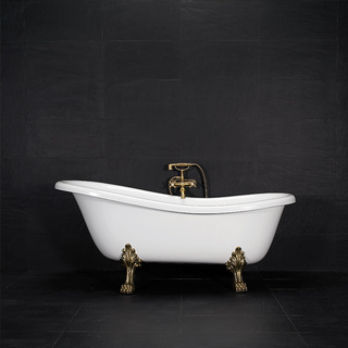 Tassbadkar Victoria 157 Cm Vitt Med Antika Tassar