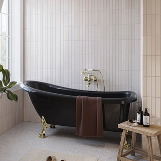 Tassbadkar Sofia 153 Cm Svart Med Mässing Tassar