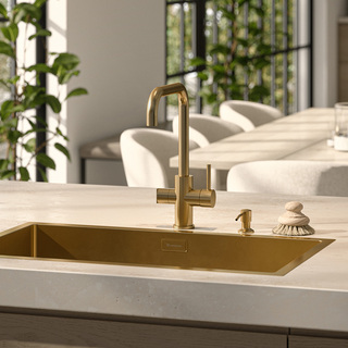 Köksblandare Strix Med Diskmaskinsavstängning Borstad Mässing