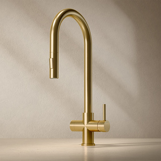 Köksblandare Ciconia Xl Med Utdragbar Pip & Diskmaskinsavstängning Borstad Mässing