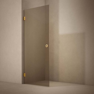 Duschdörr Lynx Bronstonat Glas 100 Cm Borstad Mässing